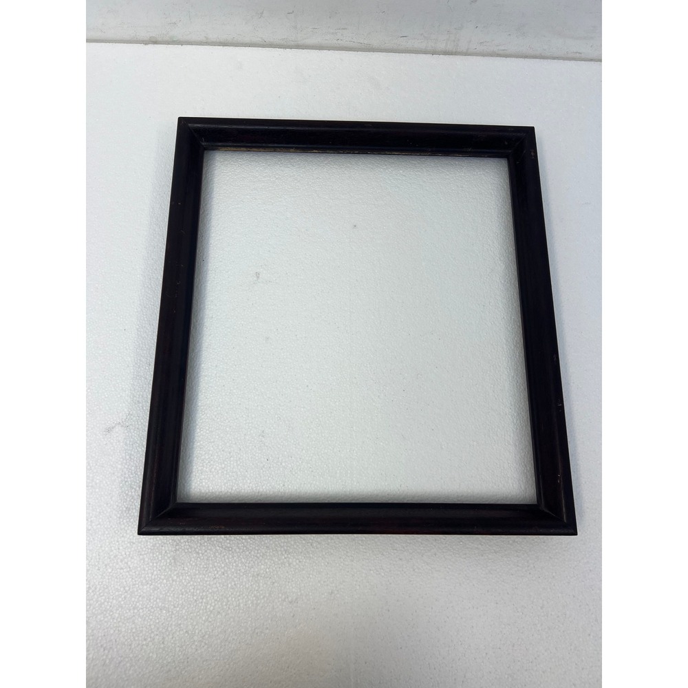 Vintage Solid Cherry Wood Carved Picture Frame Fits 13.5x15 Stained Wall Art mcm